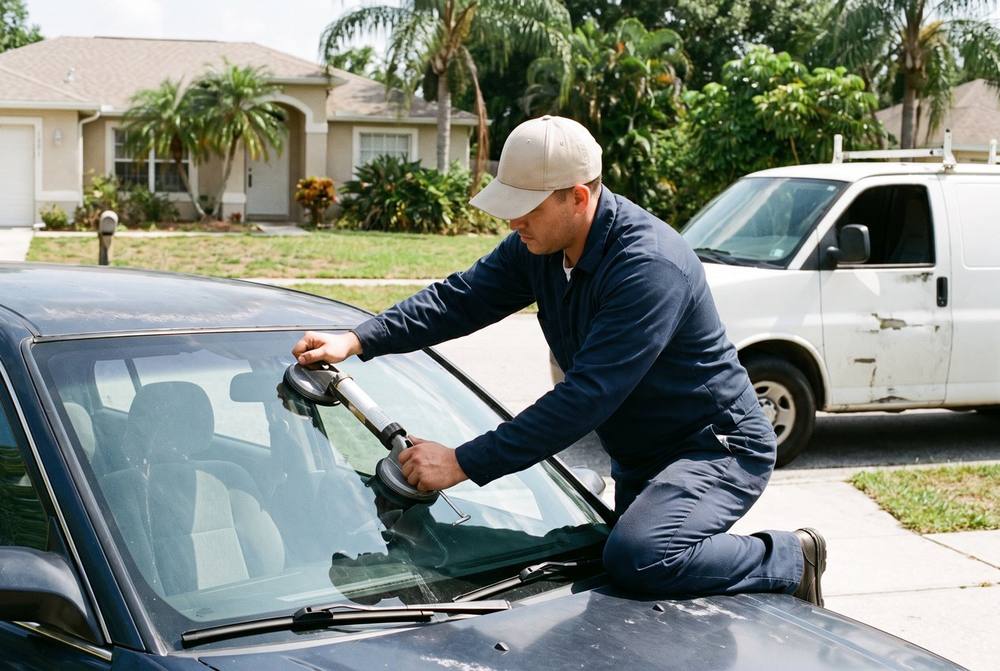 Mobile windshield replacement